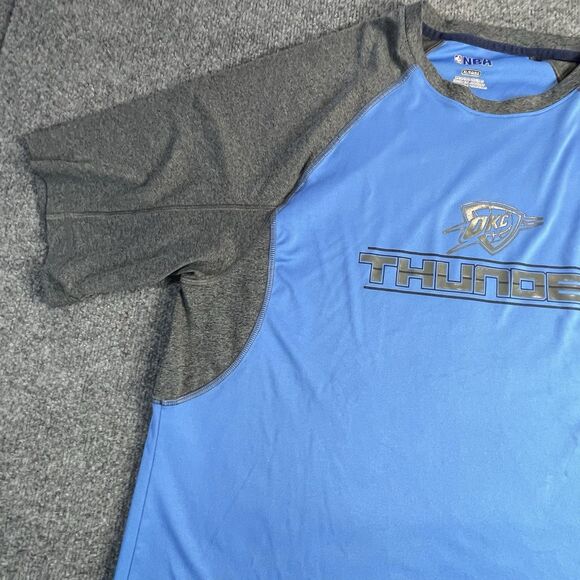 OKC Thunder NBA Blue/Gray Raglan Practice Shirt XL Official Licensed Apparel - Picture 6 of 12